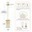 Luminaire suspendu semi-encastré en cristal à 1 lumière Jennesa-1117104035