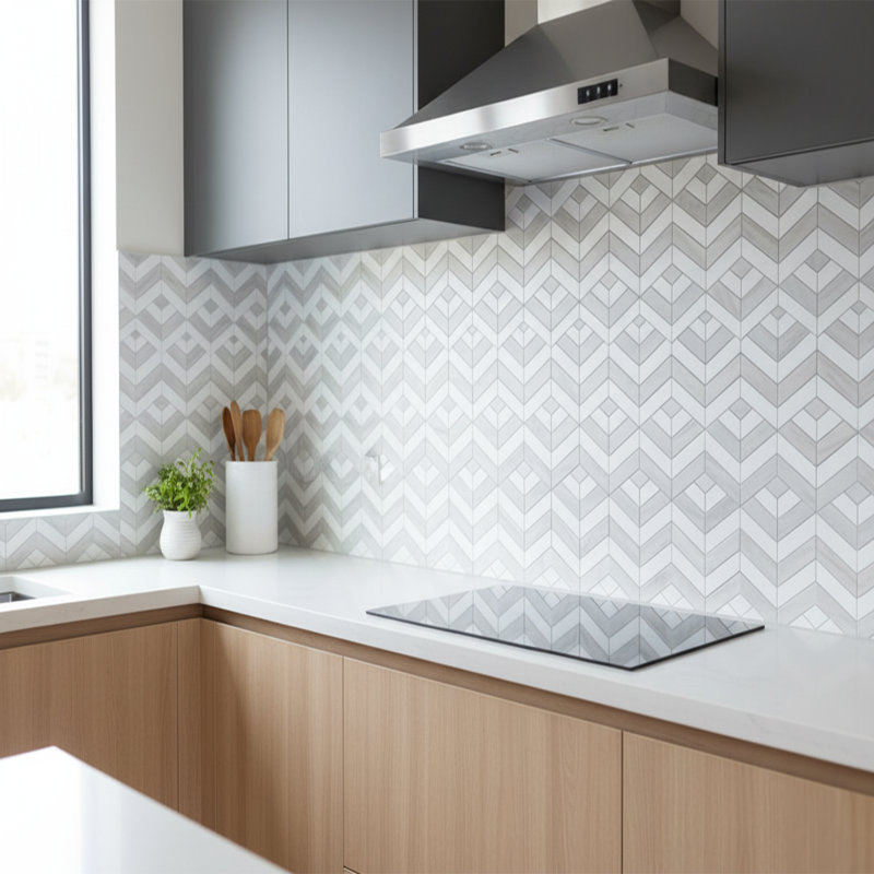11"X12" Marble James W Hill Mosaic Mg5914 Wall & Floor Tile(5Pcs/Box)
