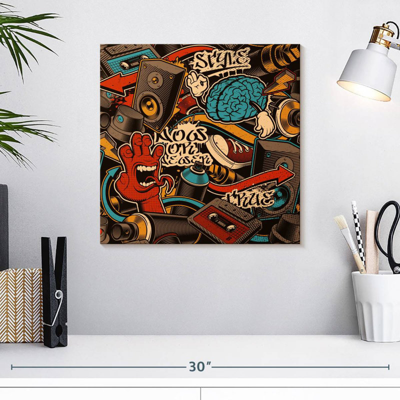 Abarca Hip Hop urbain, H 16 po x l 16 po