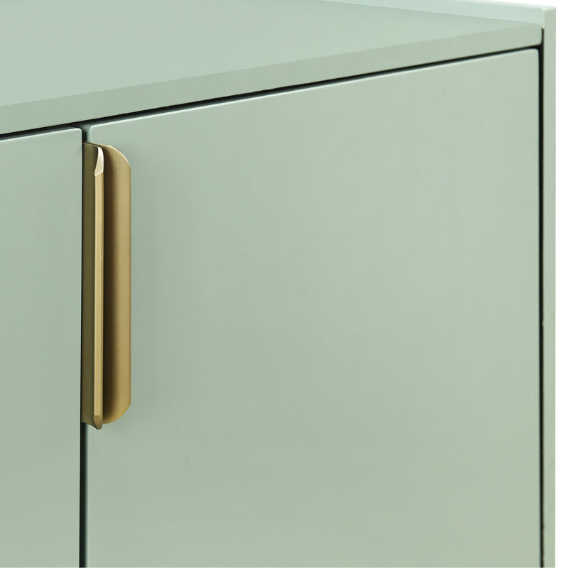 Armoire 4 portes pour la chambre à coucher, vestibule - bois massif +, tablette ajustable, Vert