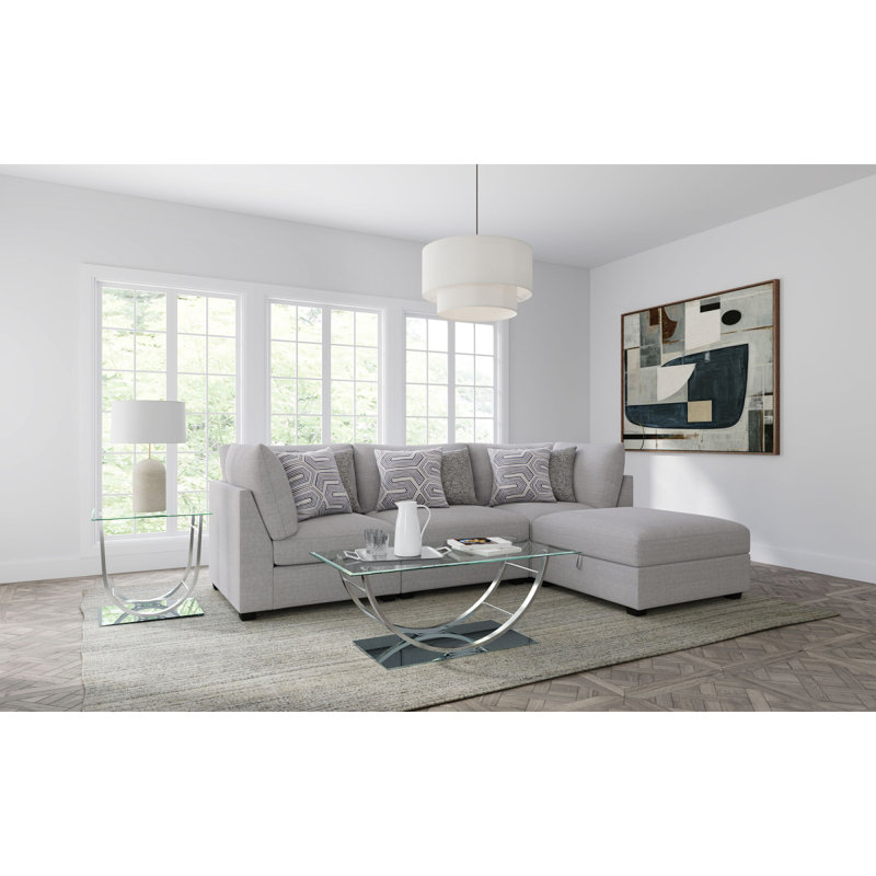 Lafayette Grey 4Piece Upholstered Sectional Sofa