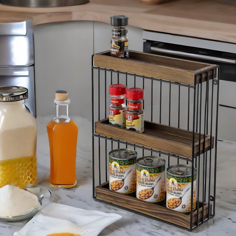 Wall Wood Spice Rack