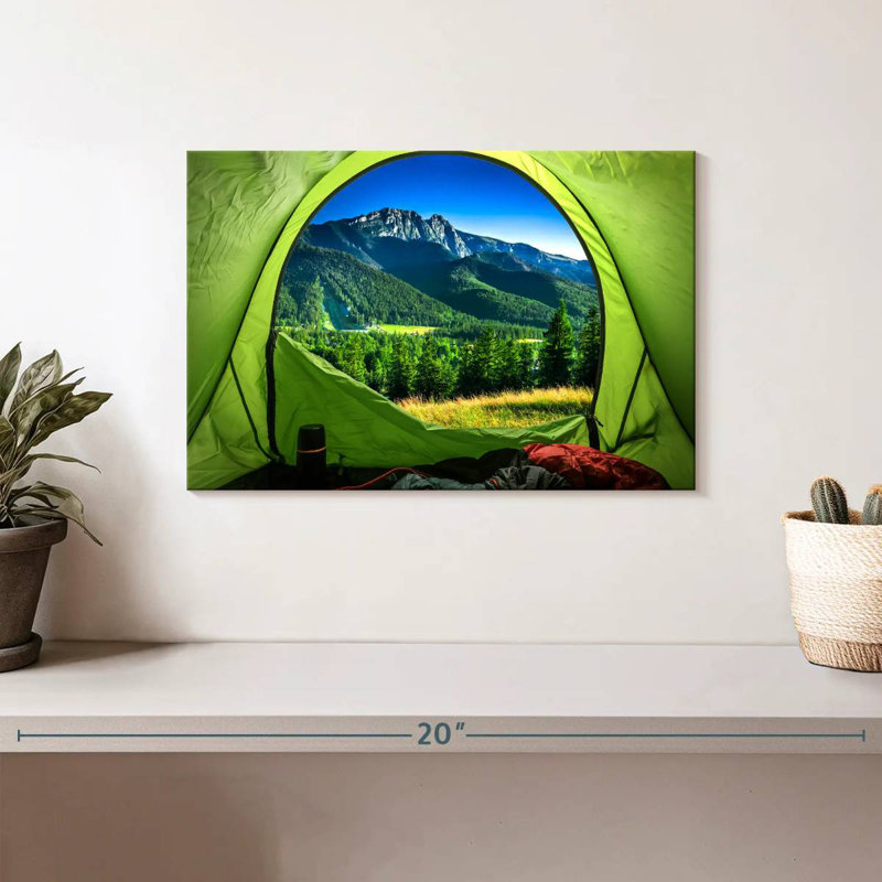 Tent Camping View, 8" H x 12" W