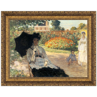 Camille In The Garden With Jean And His Nurse, 1873 Print by Claude Monet