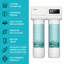 Système de filtration sous-évier à 2 étages KRAUS Purita avec robinet de robinet d'eau potable à poignée simple-104338041