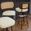 Ensemble de 2 tabourets pivotants Mid-Century