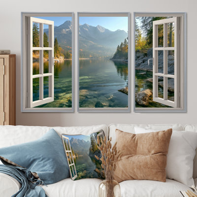 Calm Windows Views Of Banff  - Coastal Windows Wall Art Set
