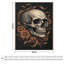Jeté en flanelle Skull With Roses-133659185