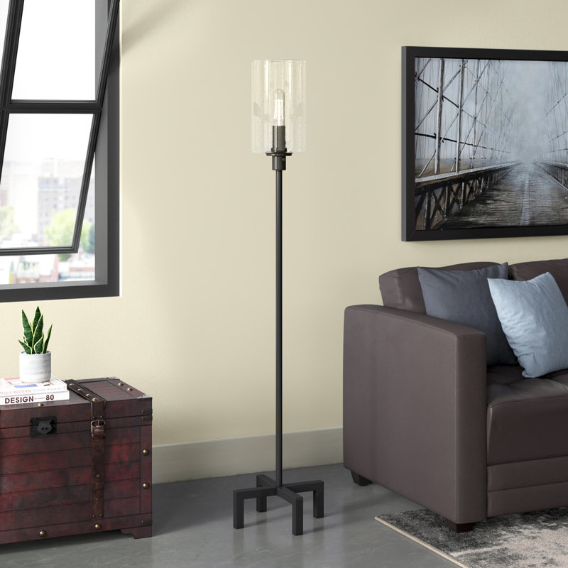 Lampe sur pied de 66 po Panos, Bronze noirci