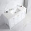 Meuble-lavabo de 48 po en céramique blanche avec armoire de rangement abondante avec 4 portes à fermeture douce et 2 tiroirs en bois massif robuste pour un entretien facile-279216481