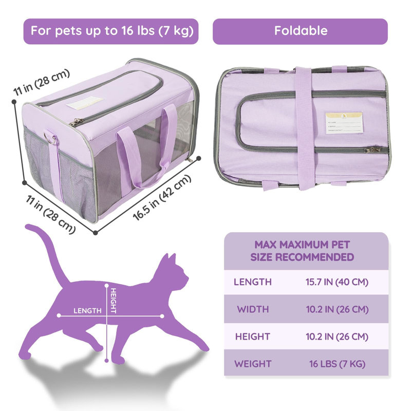 Pet Carrier, Taro Purple