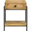 Table d'appoint en bois de manguier massif avec tiroir