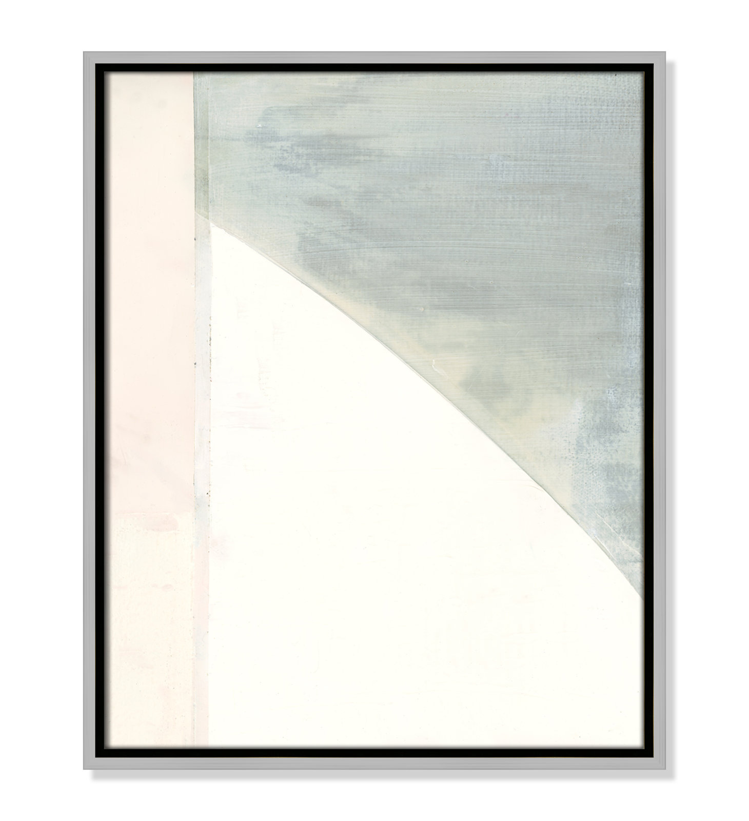 Alexandria "In Neutral I" Painting by Cartissi, 21.5" H x 17.5" W x 2" D, Silver Framed Canvas