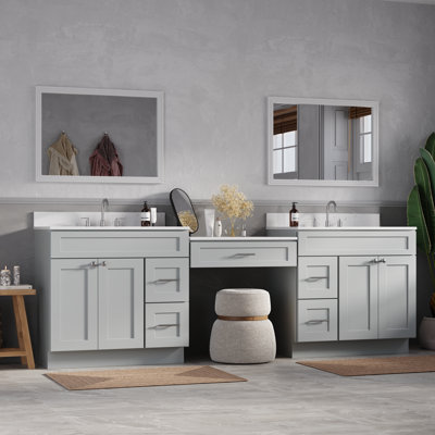 103'' Double Bathroom Vanity with Quartz Top
