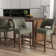 Bisto Upholstered Counter Height Bar Stool with Solid Wood legs
