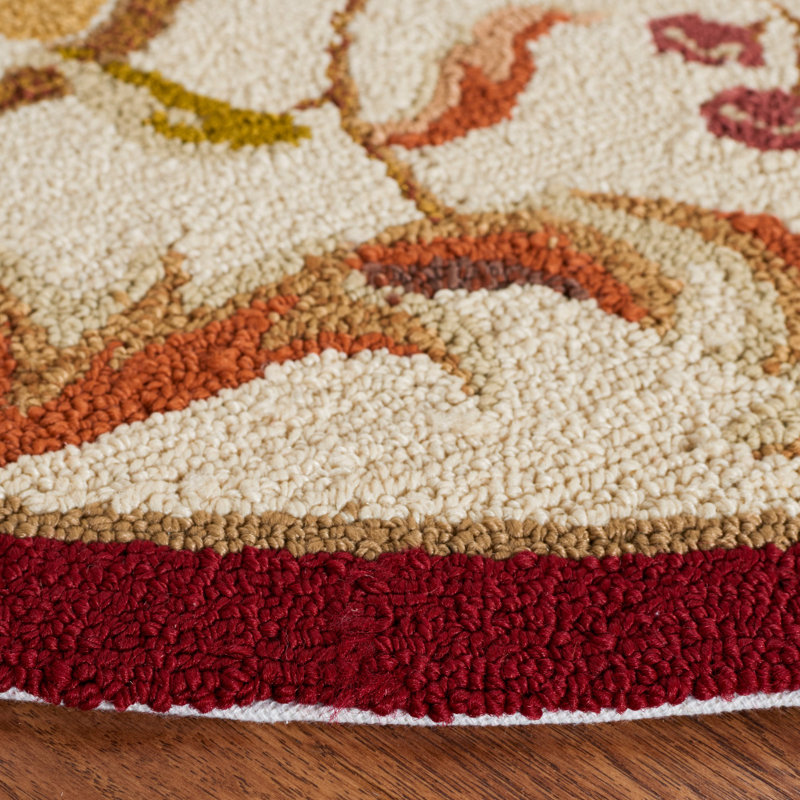 Tapis de performance géométrique crocheté à la main Arends, Rond 6 pi
