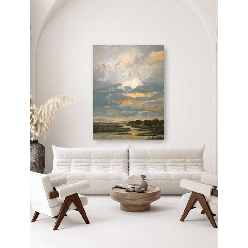 Abstract Print by John Beard, Black Framed Canvas, 24" H x 20" W x 1.75" D