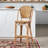 Drayven Natural Rattan Bar Stool, Modern-Bohemian