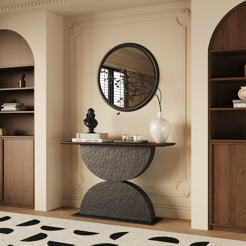 Console de 47 po en bois moderne avec lumière DEL, table d'entrée / canapé | Idée de cadeau