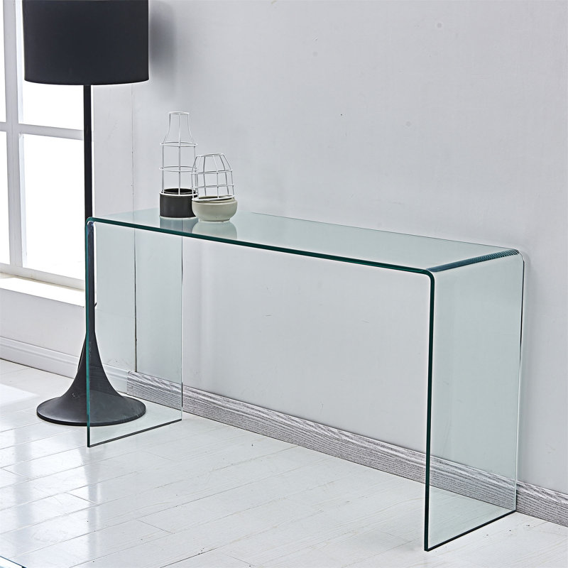 Console en verre trempé transparent
