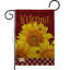 Drapeau de jardin à motif floral à motif floral à motif floral en toile jute 1,5 x 1,1 pi