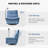 Nouhaus Snooze Modern Power Recliner - Swivel Glider Rocker with Wireless Charging & Extended Footrest, Heavy Duty Steel Base, Blue-106588209