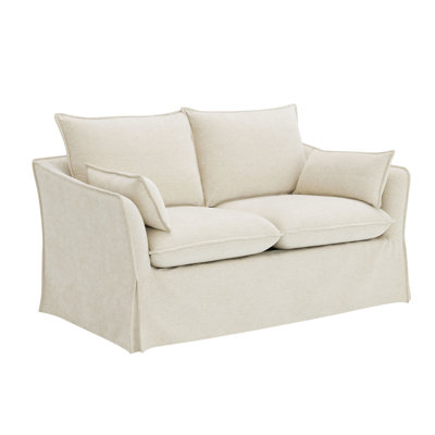 In Beige Linen, Linen Upholstery, Plywood Material, 25" Armrest Height, 73lb Product Weight, Slip Cover Fabric Cover, Wooden Inner Frame, 5" Floor , 440lbs Weight Capacity