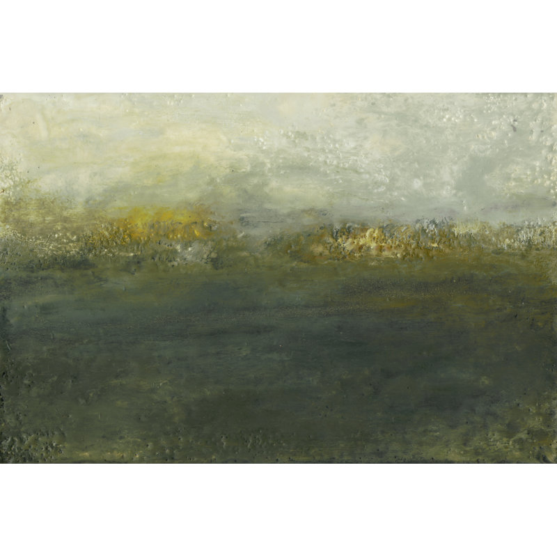 Cove I - Painting, 30 cm H x 46 cm W, Black Floater Frame