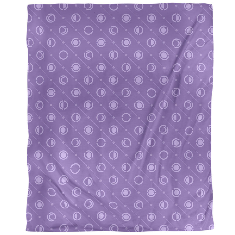 Housse de couette simple Moon phases, Housse de couette pour très grand lit, Mauve foncé, Polyester brossé