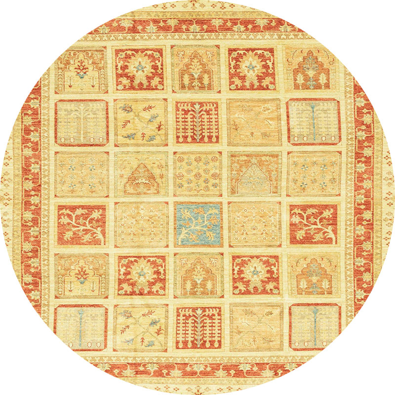 Tapis abstrait moderne 3488, Rond 8 pi