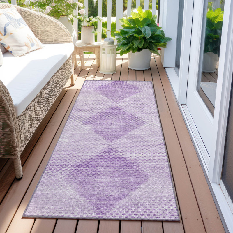Tapis intérieur / extérieur Kinslee, Tapis de couloir 2 pi 3 po x 7 pi 6 po