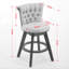  Tabouret de comptoir pivotant 25,2 po en velours touffeté, ensemble de 2-950891031