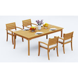 Travota Outdoor - Piece Teak Dining Set