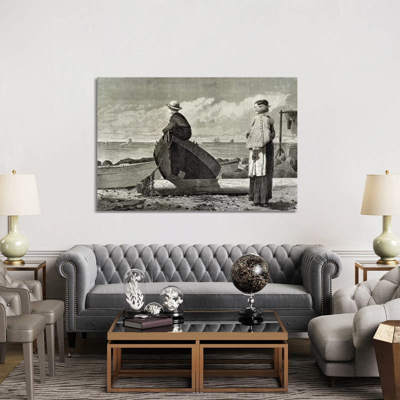 Dad's Coming, 1873 by Winslow Homer - Wrapped Canvas Gallery-Wrapped Canvas Giclée, 152.5 cm H x 101.5 cm W