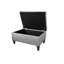Repose-pieds de rangement rectangulaire en velours de 22 po de large Zaylee-173988154