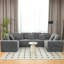 Canapé modulaire en forme de U de 135,5 pouces, méridienne 6 places avec design réversible-130189274