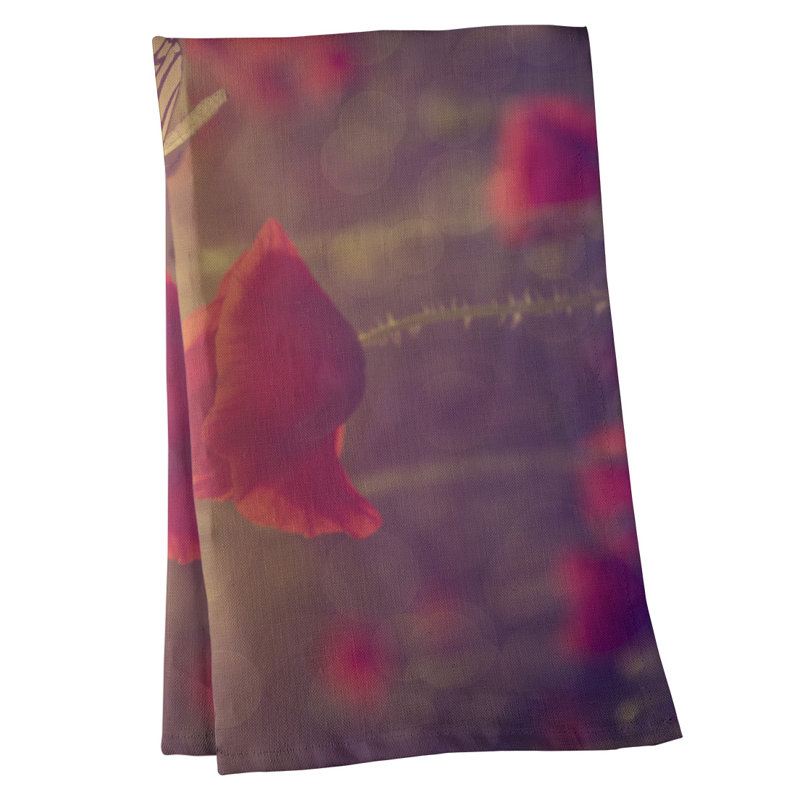 Bourbeau Tea Towel Kitchen Towel, Red/Brown, Cotton Twill