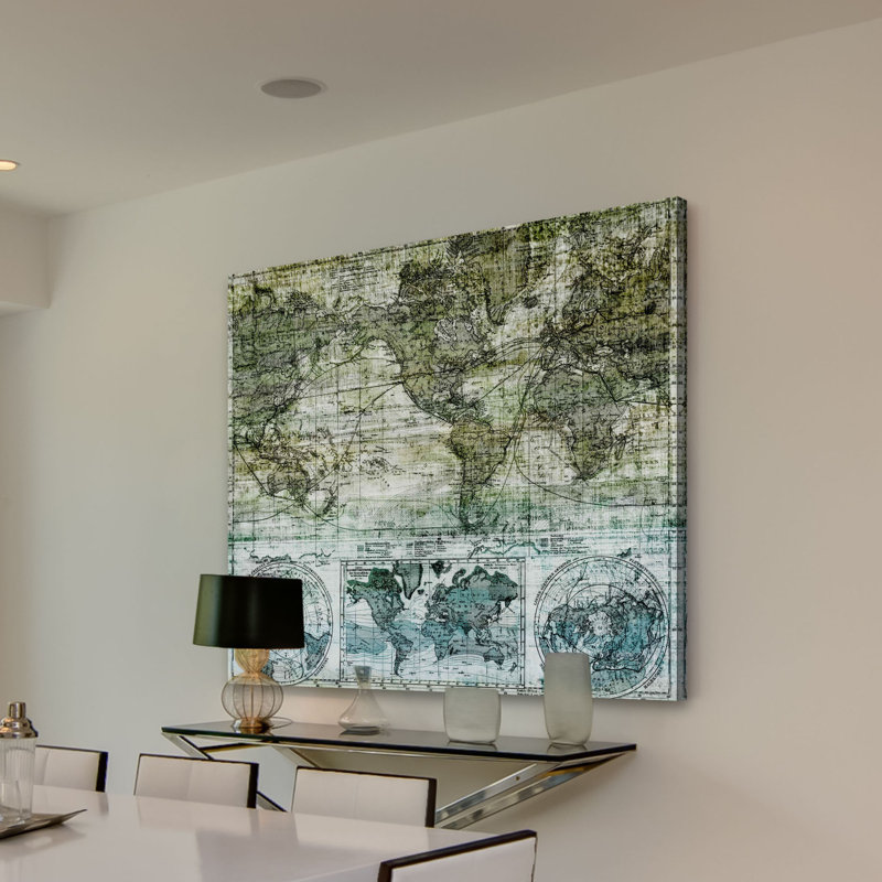 Green Earth 1 Piece Wrapped Canvas Painting, 101 cm H x 101 cm W