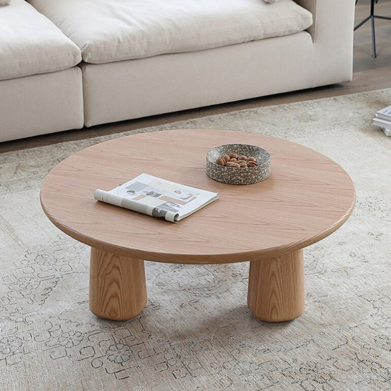 Table basse de style nordique en bois massif., H 13,7 po x L 23,6 po x l 23,6 po