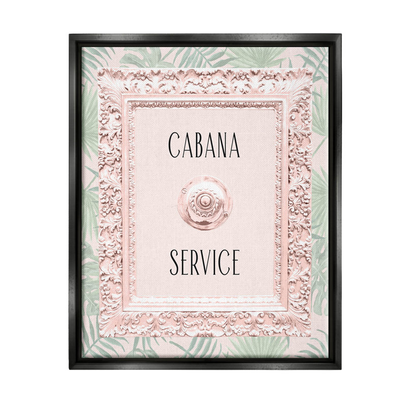 Cabana Service, feuilles tropicales, estampe numérique par Lil 'Rue, H 21 po x l 17 po x P 1,7 po