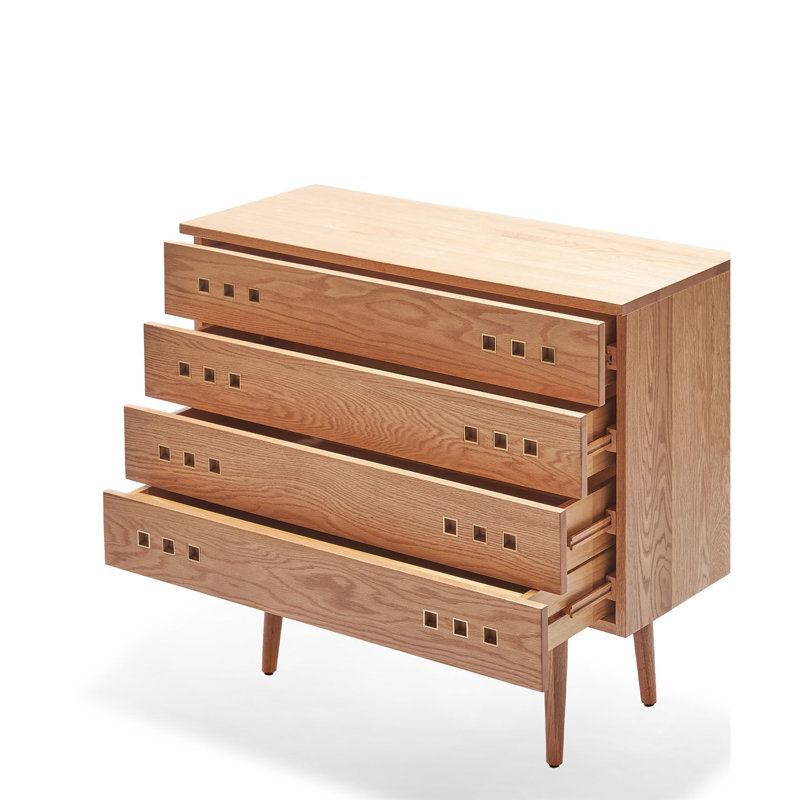 Commode d'appoint nordique de style rétro, Burlywood