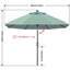 Parasol de patio en oléfine 9 pi 9 pi-681813153