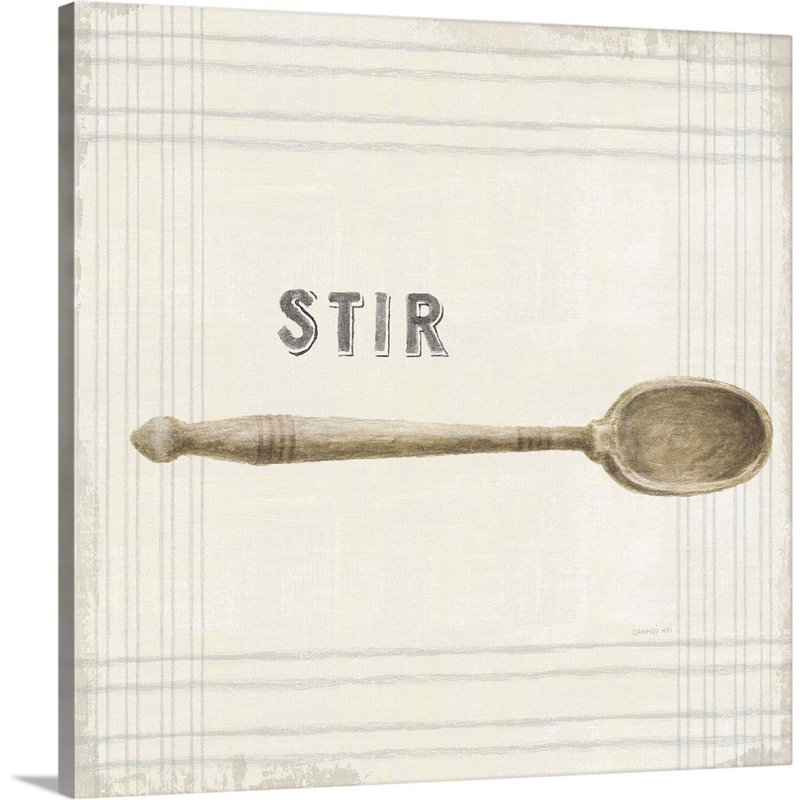 Reproduction d’art sur toile, "pancarte de cuisine", Toile tendue, H 30 po x l 30 po x P 1,25 po
