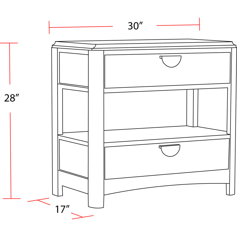 Pula 30'' W Solid Wood Nightstand
