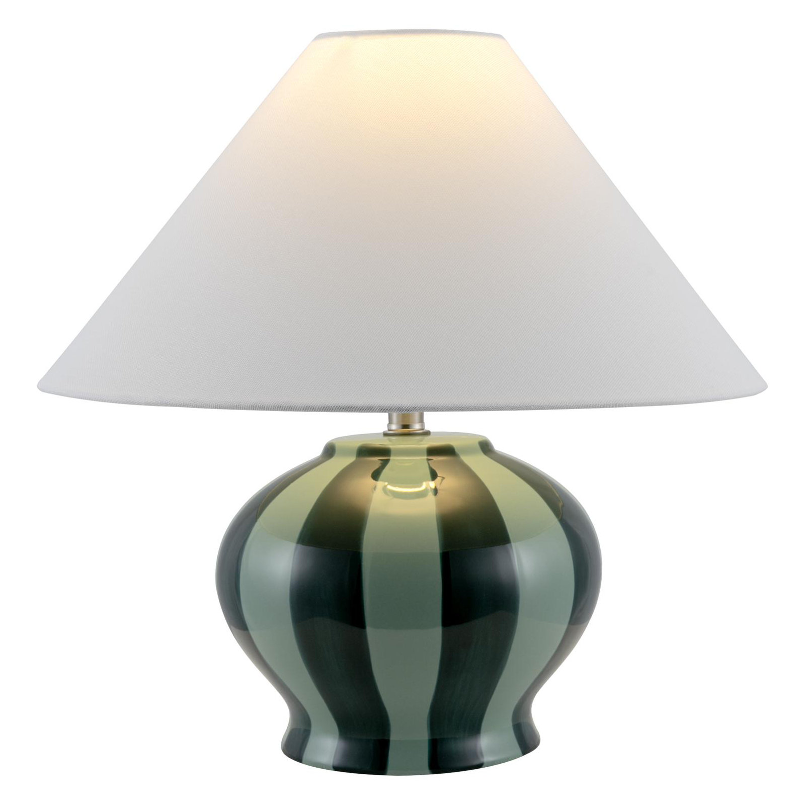Latorsha Table Lamp, Dark Green/Black