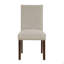 Ensemble de salle à manger classique 9 pièces brun foncé et 8 chaises d'appoint rembourrées Taupe