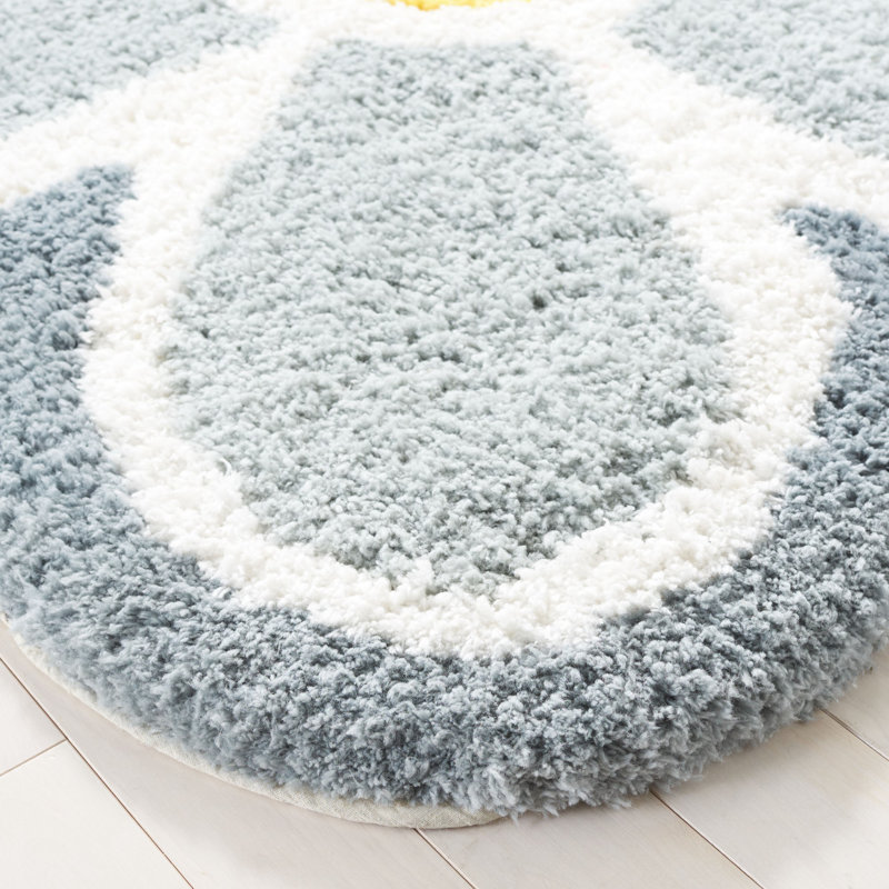 Tapis ivoire / gris Kandida Novelty 902, Rond 5 pi