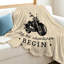 Jeté en flanelle transparente molletonnée, impression inspirée d'un côté-130069906