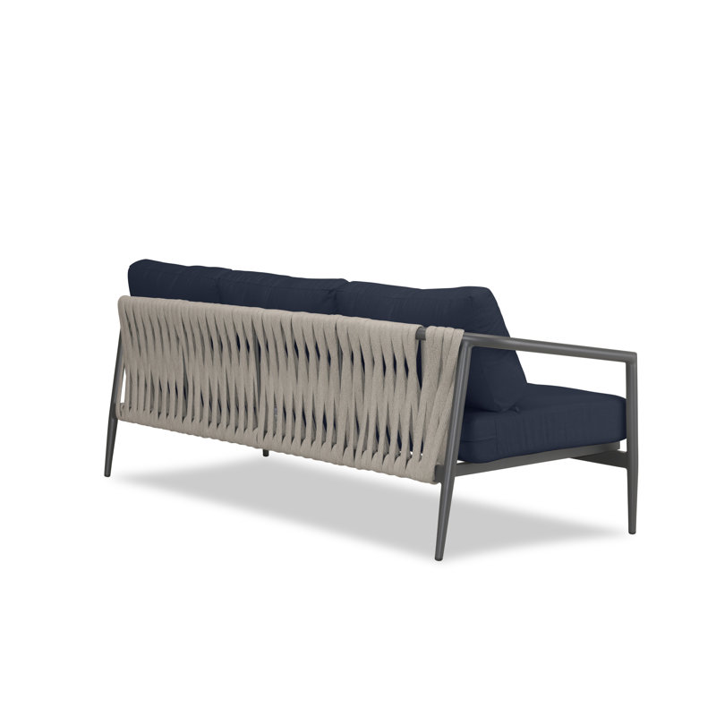 Outdoor 3 - Seat Patio Sofa, Slate, Spectrum Indigo Sunbrella®