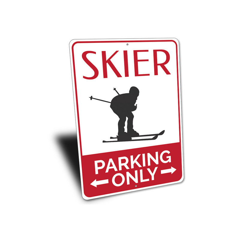 Panneau de skieur en aluminium, H 14 po x l 10 po x P 0,04 po